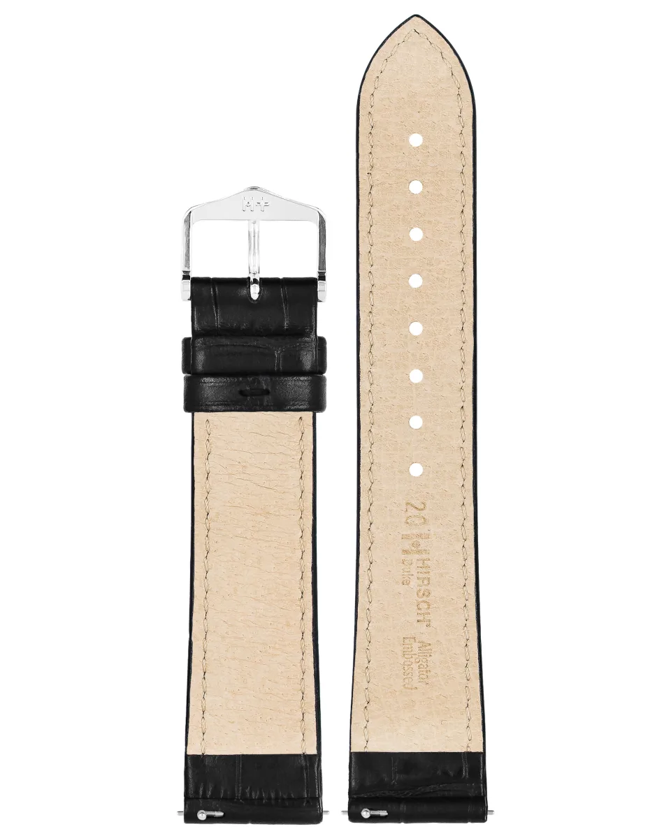 Pasek Hirsch Duke Black  L 22 mm miniatura