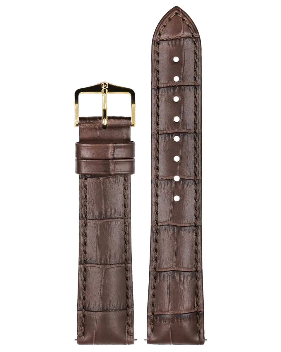 Pasek Hirsch Duke Brown L 20 mm miniatura